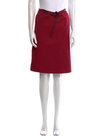 Pre-owned Prada Vintage Knee-length Skirt In Red