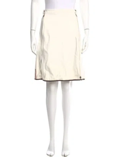 Pre-owned Prada Vintage Knee-length Skirt In White