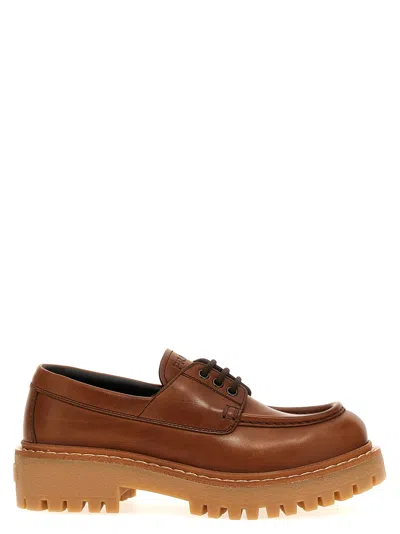 Prada Vintage Lace-up Shoes Lace Up Shoes Brown
