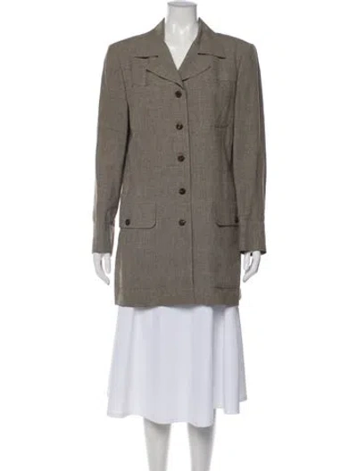 Pre-owned Prada Vintage Late 1980's - Early 1990's Blazer In Neutral