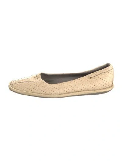 Pre-owned Prada Vintage Late 1990's - Early 2000's Ballet Flats In Neutral
