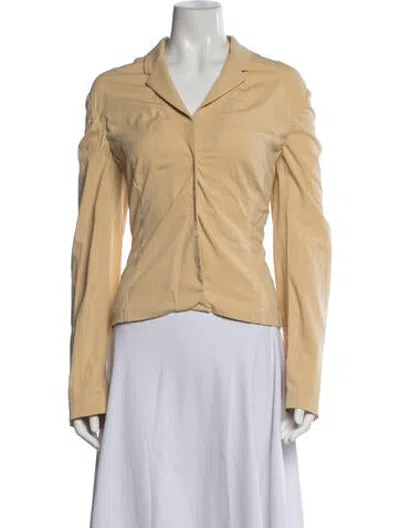 Pre-owned Prada Vintage Late 1990's - Early 2000's Blazer In Gold/neutrals