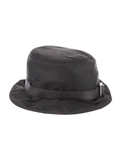 Pre-owned Prada Vintage Late 1990's - Early 2000's Bucket Hat In Black