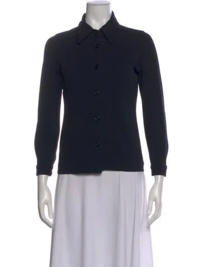 Pre-owned Prada Vintage Late 1990's - Early 2000's Button-up Top In Black
