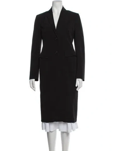 Pre-owned Prada Vintage Late 1990's - Early 2000's Coat In Black