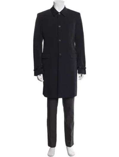 Pre-owned Prada Vintage Late 1990's - Early 2000's Coat In Blue