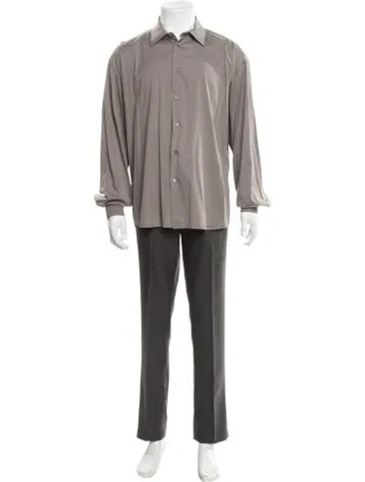 Pre-owned Prada Vintage Late 1990's - Early 2000's Dress Shirt In Gray