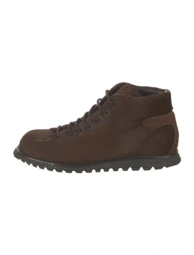 Pre-owned Prada Vintage Late 1990's - Early 2000's Lace-up Boots In Brown