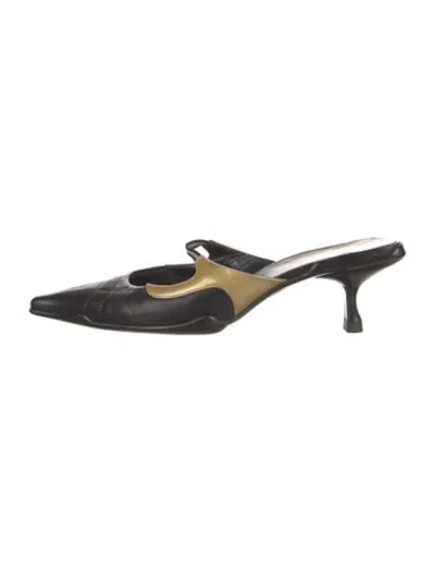 Pre-owned Prada Vintage Late 1990's - Early 2000's Mules In Black