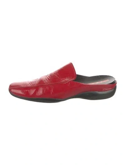 Pre-owned Prada Vintage Late 1990's - Early 2000's Mules In Red