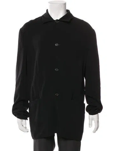 Pre-owned Prada Vintage Late 1990's - Early 2000's Overcoat In Black