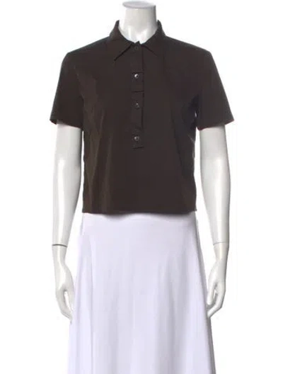 Pre-owned Prada Vintage Late 1990's - Early 2000's Polo In Brown