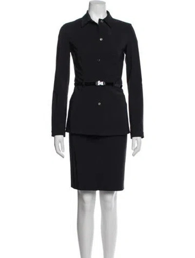 Pre-owned Prada Vintage Late 1990's - Early 2000's Skirt Set In Blue