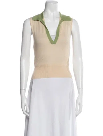Pre-owned Prada Vintage Late 1990's - Early 2000's Sweater In Green/neutrals
