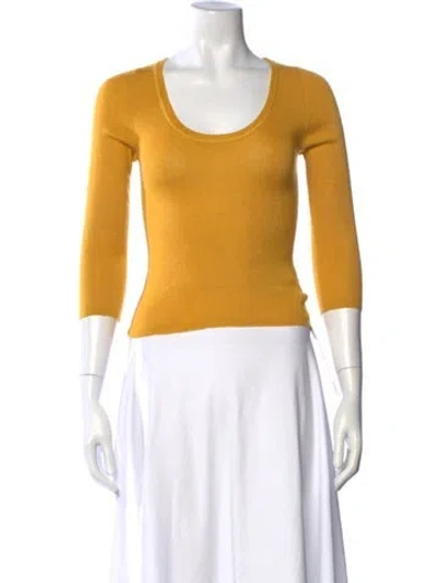 Pre-owned Prada Vintage Late 1990's - Early 2000's Sweater In Yellow