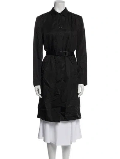 Pre-owned Prada Vintage Late 1990's - Early 2000's Trench Coat In Black