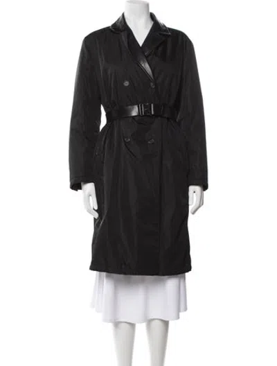 Pre-owned Prada Vintage Late 1990's - Early 2000's Trench Coat In Black
