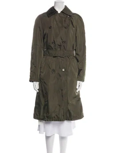 Pre-owned Prada Vintage Late 1990's - Early 2000's Trench Coat In Green