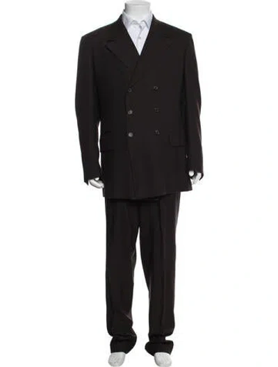 Pre-owned Prada Vintage Late 1990's - Early 2000's Two-piece Suit In Burgundy