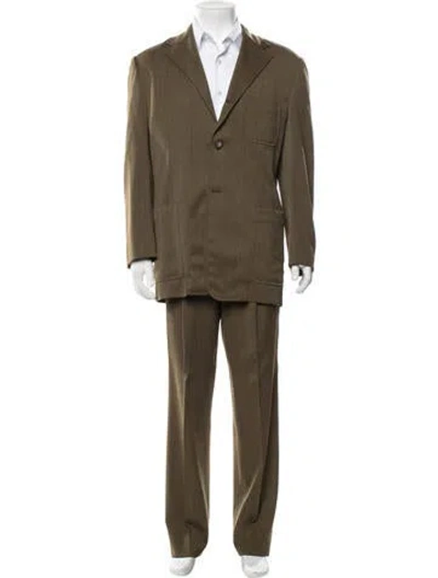 Pre-owned Prada Vintage Late 1990's - Early 2000's Two-piece Suit In Green