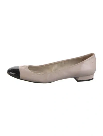 Pre-owned Prada Vintage Late 2000's - Early 2010's Ballet Flats In Neutral