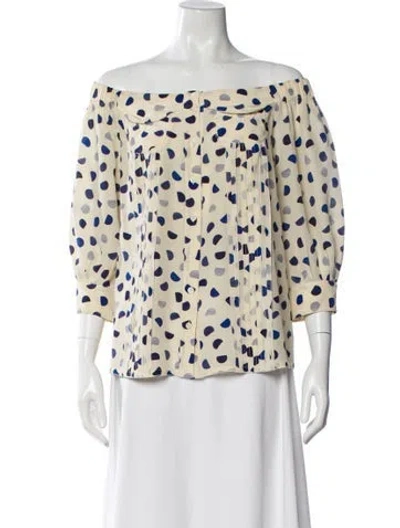 Pre-owned Prada Vintage Late 2000's - Early 2010's Blouse In Neutral