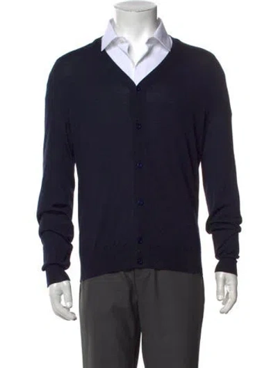 Pre-owned Prada Vintage Late 2000's - Early 2010's Cardigan In Blue
