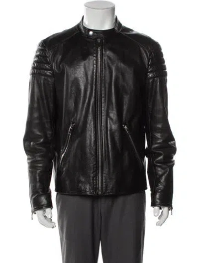 Pre-owned Prada Vintage Late 2000's - Early 2010's Moto Jacket In Black