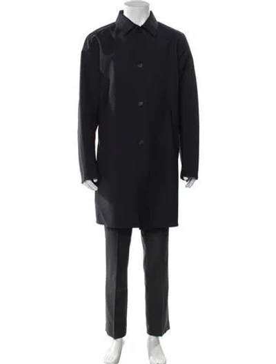 Pre-owned Prada Vintage Late 2000's - Early 2010's Overcoat In Blue