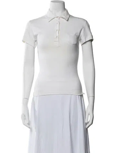 Pre-owned Prada Vintage Late 2000's - Early 2010's Polo In White