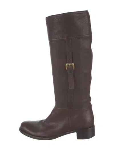 Pre-owned Prada Vintage Late 2000's - Early 2010's Riding Boots In Brown