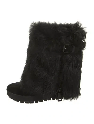 Pre-owned Prada Vintage Late 2000's - Early 2010's Snow Boots In Black