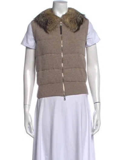 Pre-owned Prada Vintage Late 2000's - Early 2010's Vest In Neutrals