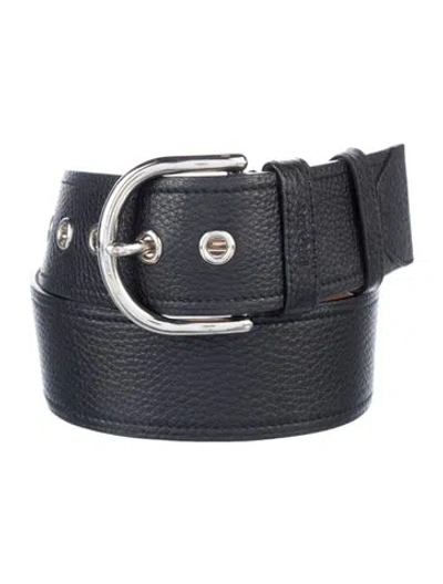 Pre-owned Prada Vintage Leather Belt In Black