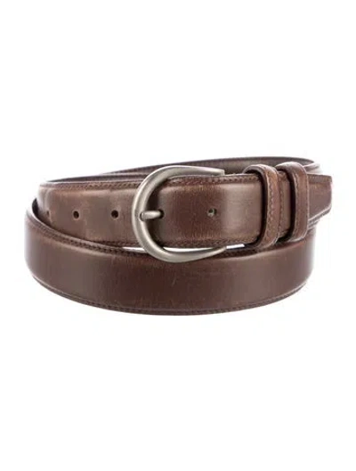 Pre-owned Prada Vintage Leather Belt In Brown
