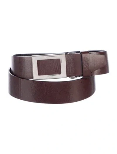 Pre-owned Prada Vintage Leather Belt In Brown