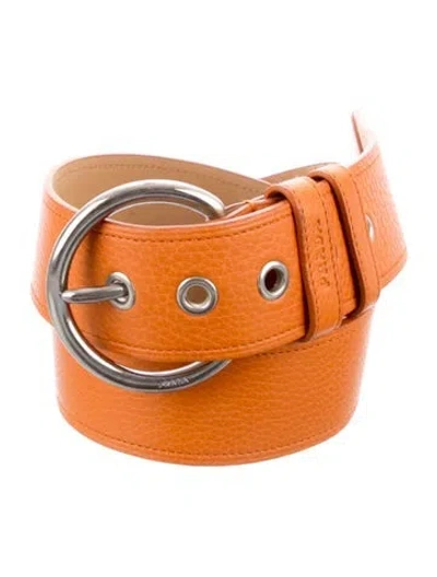 Pre-owned Prada Vintage Leather Belt In Orange