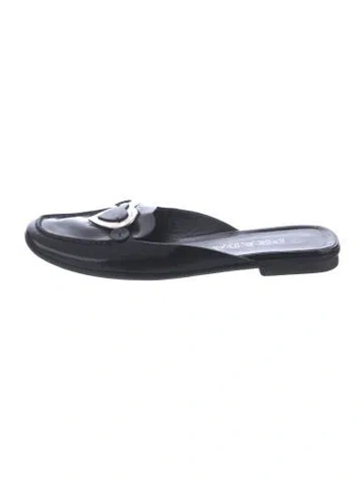 Pre-owned Prada Vintage Leather Mules In Black
