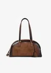 Prada Medium Bowling Bag In Vintage Leather In Brown