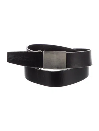 Pre-owned Prada Vintage Leather Waist Belt In Black