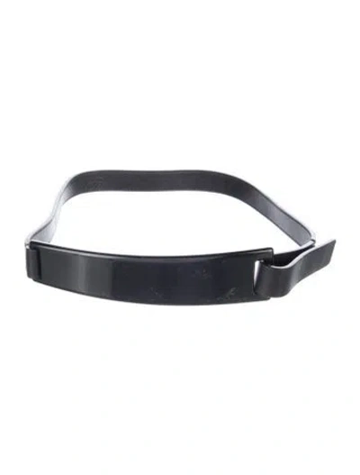Pre-owned Prada Vintage Leather Waist Belt In Black