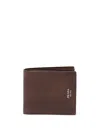 Prada Antiqued Leather Wallet In Brown