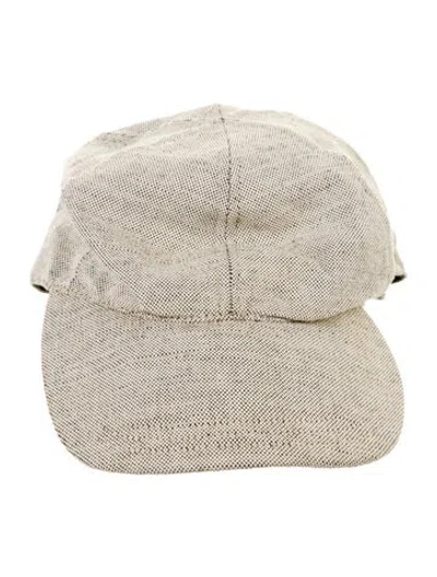 Pre-owned Prada Vintage Linen Baseball Hat In Neutral
