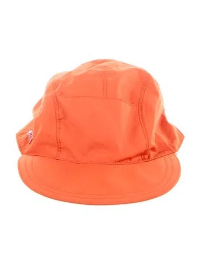 Pre-owned Prada Vintage Logo Nylon Baseball Hat In Orange