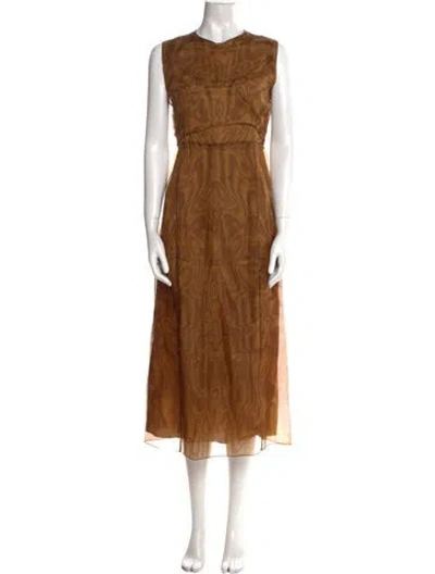 Pre-owned Prada Vintage Long Dress In Brown