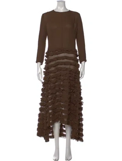 Pre-owned Prada Vintage Long Dress In Brown