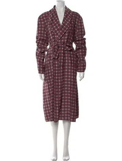 Pre-owned Prada Vintage Long Dress W/ Tags In Burgundy