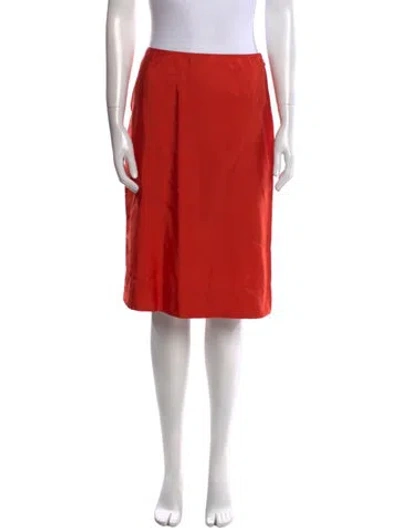 Pre-owned Prada Vintage Long Skirt In Orange