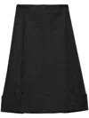Prada Midirock Im Vintage-look Mit Schnellstich In Grey