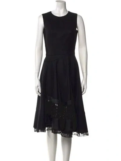 Pre-owned Prada Vintage Midi Length Dress In Black